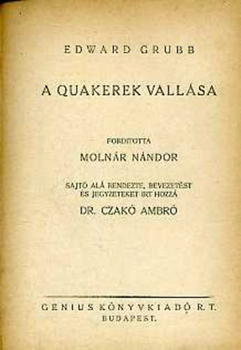A quakerek vallsa