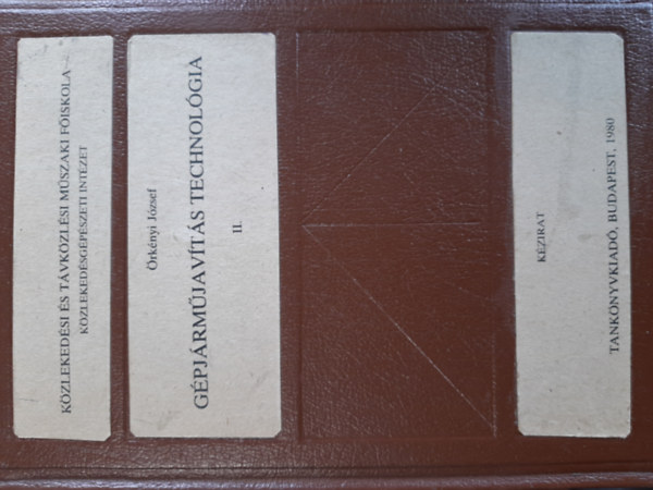 Gépjárműjavítás technológia II.