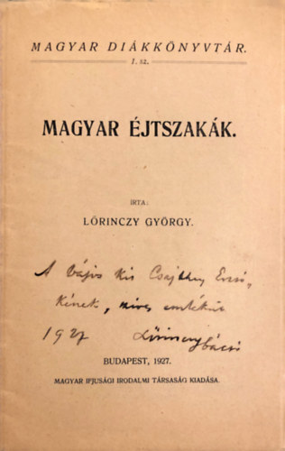 L�rinczy Gy�rgy - Magyar �jtszak�k - magyar di�kk�nyvt�r 1. sz�m