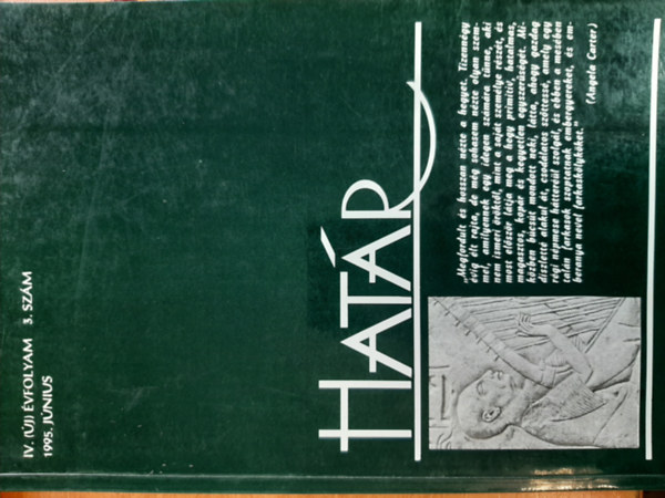 Dobos Istv�n  (szerk.) - Hat�r 1995. j�nius (IV. �vfolyam 3. sz�m)