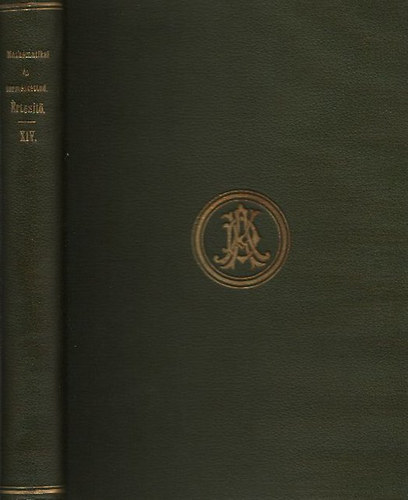 Kőnig Gyula (szerk) - Mathematikai és természettudomnyi értesítő 14. kötet (1896)