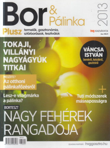 Horv�th Annam�ria  (felel�s szerkeszt�) - Bor �s P�linka plusz magazin 2013.