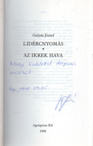 Guly�s J�zsef - Lid�rcnyom�s - Az ikrek hava