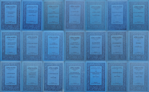 Julier Ferenc, Balla Antal, Hillebrand Jenő, Kállay Miklós, Ortutay Gyula, Keresztury Dezső, Szabó István, Komoróczy György, Weis István, Báró Villani Lajos, Villani LAjos Szinnyei József - 21 kötet a Kincsestár. A Magyar Szemle Társaság Kis Könyvtára sorozatból (Magyar Szemle Kincsestára): A magyar nyelv + A hadvezetés művészete + Az utolsó száz év története + Az őskőkor története + A legújabb líra a világirodalo