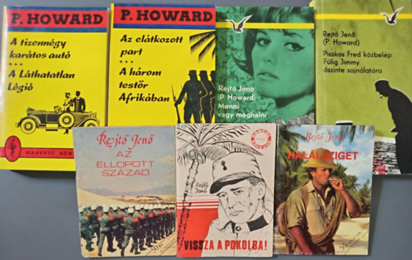 Rejt� Jen�  ( P. Howard ) - Rejt� Jen� k�nyvcsomag (9 m� 7 k�tetben): A tizenn�gy kar�tos aut� - A l�thatatlan l�gi� / Az el�tkozott part - A h�rom test�r afrik�ban / Menni vagy meghalni / Piszkos fred k�zbel�p / Hal�lsziget / Vissza a pokolba! / Az ellopott s