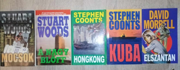Stephen Coonts, David Morrell Stuart Woods - I. P. C. Kiad Akci / Kaland irodalmi knyvcsomag (5db) Mocsok / A nagy blff / Hongkong / Kuba / Elszntan