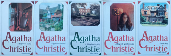 Agatha Chirstie - 5 db Agatha Christie krimi: Ellopott gyilkoss�g + A Sittaford-rejt�lyA Sittaford-rejt�ly + Ferde h�z + A fogorvos sz�ke + A gy�l�let �r�ltje