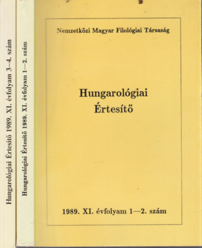 Hungarol�giai �rtes�t� 1989/1-4. sz�m (teljes �vfolyam, 2 k�tetben)