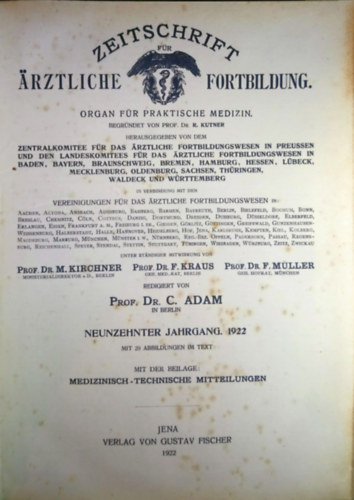 Zeitschrift f�r �rztliche Fortbildung 1922, 1923, 1926, 1930, 1932, 1934