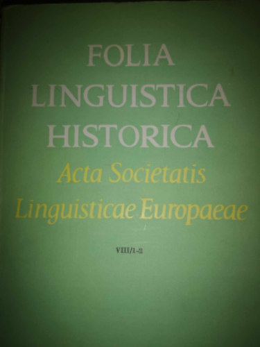 Jacek Fisiak edited - Folia Linguistica Historica VIII/1-2