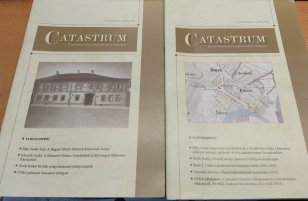 Mik Zsuzsanna  (szerk.) - 2 db Catastrum - vnegyedes katasztertrtneti folyirat 2014 I. vfolyam, 1-2. szm