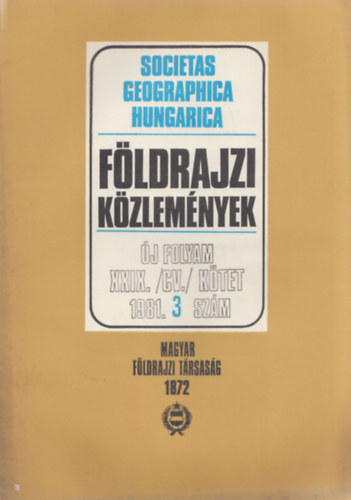 F�ldrajzi k�zlem�nyek 1981/3.