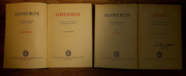 Homeros - 2 klassszikus eposz Homérosztól bőrkötésben: Ilias, Odysseia