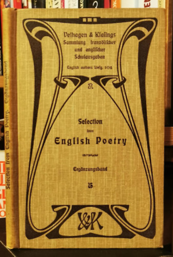 Dr. Ph. Aronstein - Selections from English Poetry - Auswahl englischer Dichtungen