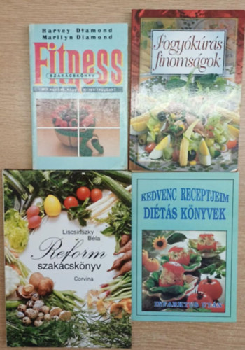 Marilyn Diamond, Liscsinszky B�la Harvey Diamond - 4 db di�t�s szak�csk�nyv: Kedvenc receptjeim (Infarktus ut�n) - Fitness szak�csk�nyv - Fogyk�r�s finoms�gok - Reform szak�csk�nyv
