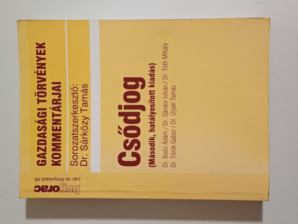 Dr. S�rk�zy Tam�s  (szerk.) - Cs�djog