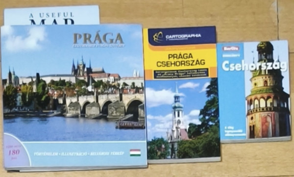 3db Csehorsz�ggal, Pr�g�val kapcsolatos �tikalauz - Csehorsz�g-Berlitz zsebk�nyv, Pr�ga, Csehorsz�g-Cartographia �tik�nyvsorozat, Pr�ga-�kszeresdoboz Eur�pa sz�v�ben