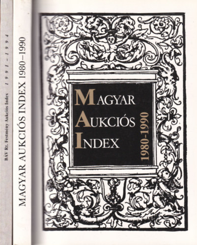 2 db Aukcis Index knyv: Magyar Aukcis Index 1980-1990 + Bv Rt. Festmny Aukcis Index 1991-1994