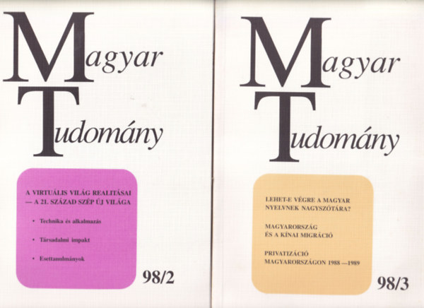 Magyar Tudomny 98/2 s 98/3. szmok