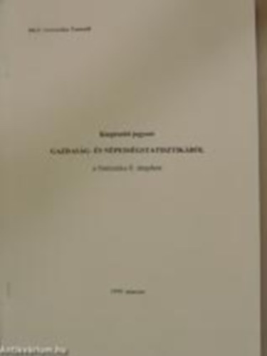 Kiegszt jegyzet gazdasg- s npessgstatisztikbl a Statisztika II. trgyhoz