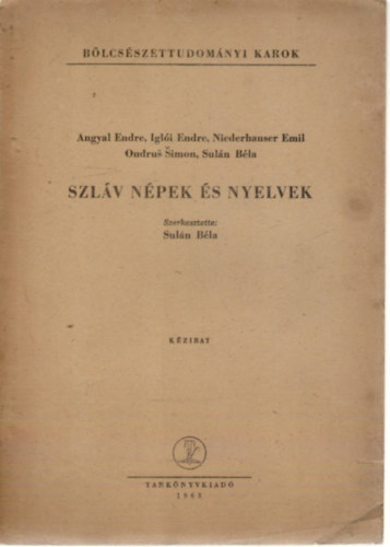 Sul�n B�la  (szerk) - Szl�v n�pek �s nyelvek (k�zirat)