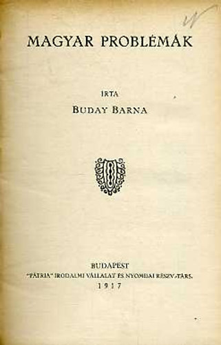 Buday Barna - Magyar problmk