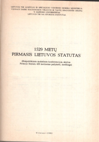 1529 metu pirmasis lietuvos statutas - orosz nyelv
