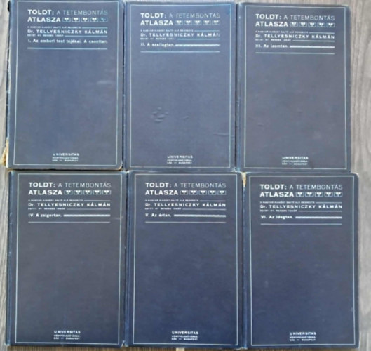 Dr. Dr. Tellyesniczky K�lm�n Toldt K�roly - A tetembont�s atlasza I-VI.