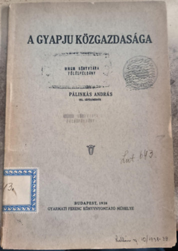 P�link�s Andr�s - A gyapju k�zgazdas�ga