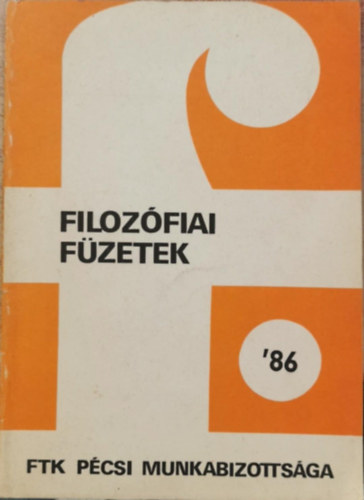 Bereczkey Tams - Filozfiai fzetek '86