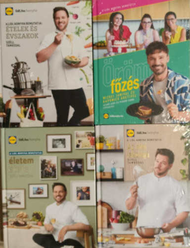 Lidl szakcsknyv csomag. - telek s vszakok + rm a fzs + Az tel iskolja + letem telei