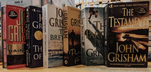 John Grisham - 6 db John Grisham: Playing for Pizza; The Brethren; The King of Torts; The Rainmaker; The Partner; The Testament