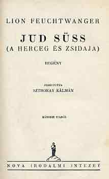 Lion Feuchtwanger - Jud Sss