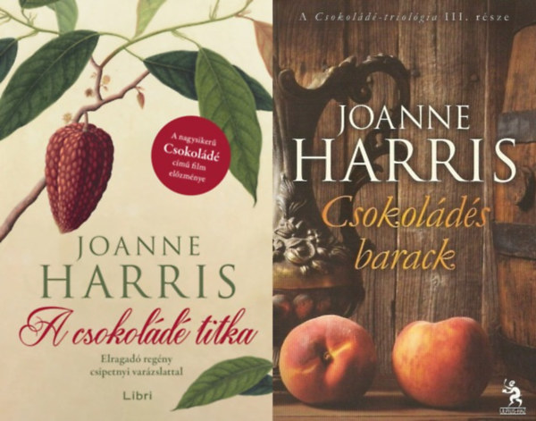 Joanne Harris, Joanne Harris, Joanne Harris, Joanne Harris, Joanne Harris, Joanne Harris, Joanne Harris, Joanne Harris, Joanne Harris, Joanne Harris, Joanne Harris - 2 db Joanne Harris romantikus regény: A csokoládé titka - Elragadó regény csipetnyi varázslattal + Csokoládés barack