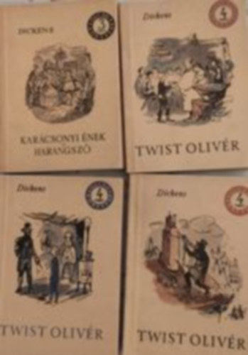 Dickens - 2 db Olcs� k�nyvt�r reg�ny:  Dickens- Twist Oliv�r I-III., Dickens Kar�csonyi �nek