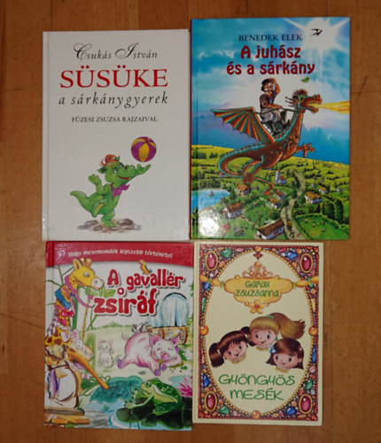 Csuk�s Istv�n, Benedek  Elek Garay Zsuzsanna - 4 klasszikus mesek�nyv: Gy�ngy�s mes�k, A gavall�r zsir�f, S�s�ke, a s�rk�nygyerek, A juh�sz �s a s�rk�ny