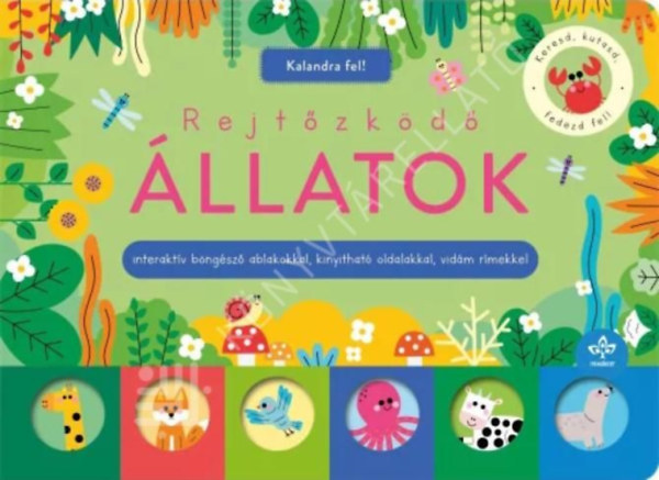Sarah Lock - Rejt�zk�d� �llatok - Interakt�v b�ng�sz� ablakokkal, kinyithat� oldalakkal, vid�m r�mekkel