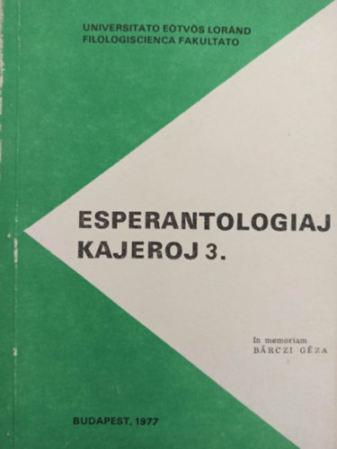 Esperantologiaj kajeroj 3./ Eszperantolgiai fzetek 3.