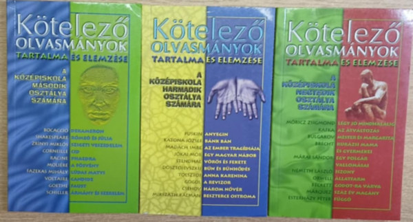 Tbb szerz - 3 ktet a Ktelez olvasmnyok tartalma s elemzse sorozatbl: Ktelez olvasmnyok tartalma s elemzse a kzpiskola msodik, harmadik, negyedik osztlya szmra