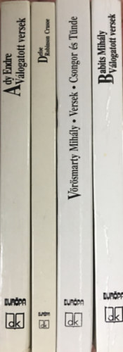 Ady Endre, V�r�smarty Mih�ly, Babits Mih�ly Daniel Defoe - Eur�pa di�kk�nyvt�r k�nyvcsomag (4 k�tet)