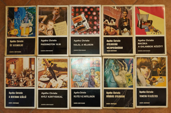 Agatha Christie - 10 krimi Agatha Christie-től: Macska a galambok között, Gyilkosság Mezopotámiában, Halál a Níluson, Paddington 16.50, Öt kismalac, Rejtély az Antillákon, Bűbájos gyilkosok, Nyílt kártyákkal, A Bertram szálló