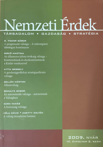 Nemzeti rdek 2009.nyr (III.vfolyam 2.szm)