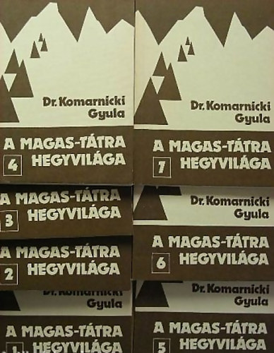 Komarnicki Gyula dr. - A Magas-Tátra hegyvilága 1-7. (teljes sorozat, 5 db. térképmelléklettel)