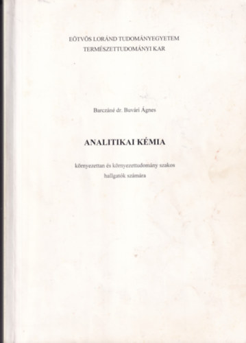 Barcz�n� Buv�ri �gnes - Analitikai k�mia