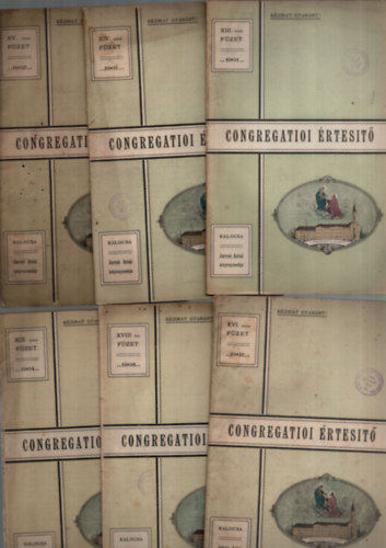 6 db Congregatioi értesítő - 13, 14, 15, 16,18, 19. számok. - (ritka kalocsai kiadás)
