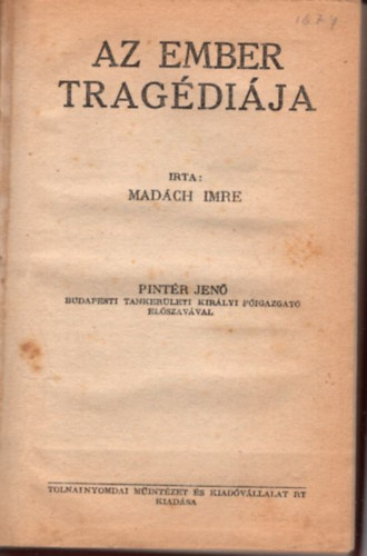 Az ember tragdija - Pintr Jen elszavval