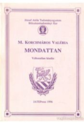 M. Korchmáros Valéria - Mondattan