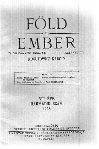 Kogutowitz Kroly - Fld s ember 1928/3.