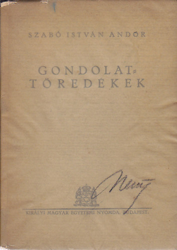 Szab� Istv�n Andor - Gondolat-t�red�kek