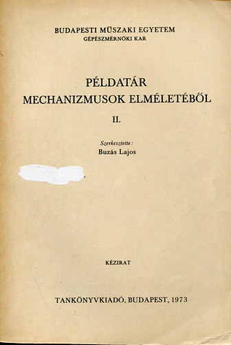 Buzs Lajos - Pldatr mechanizmusok elmletbl II.